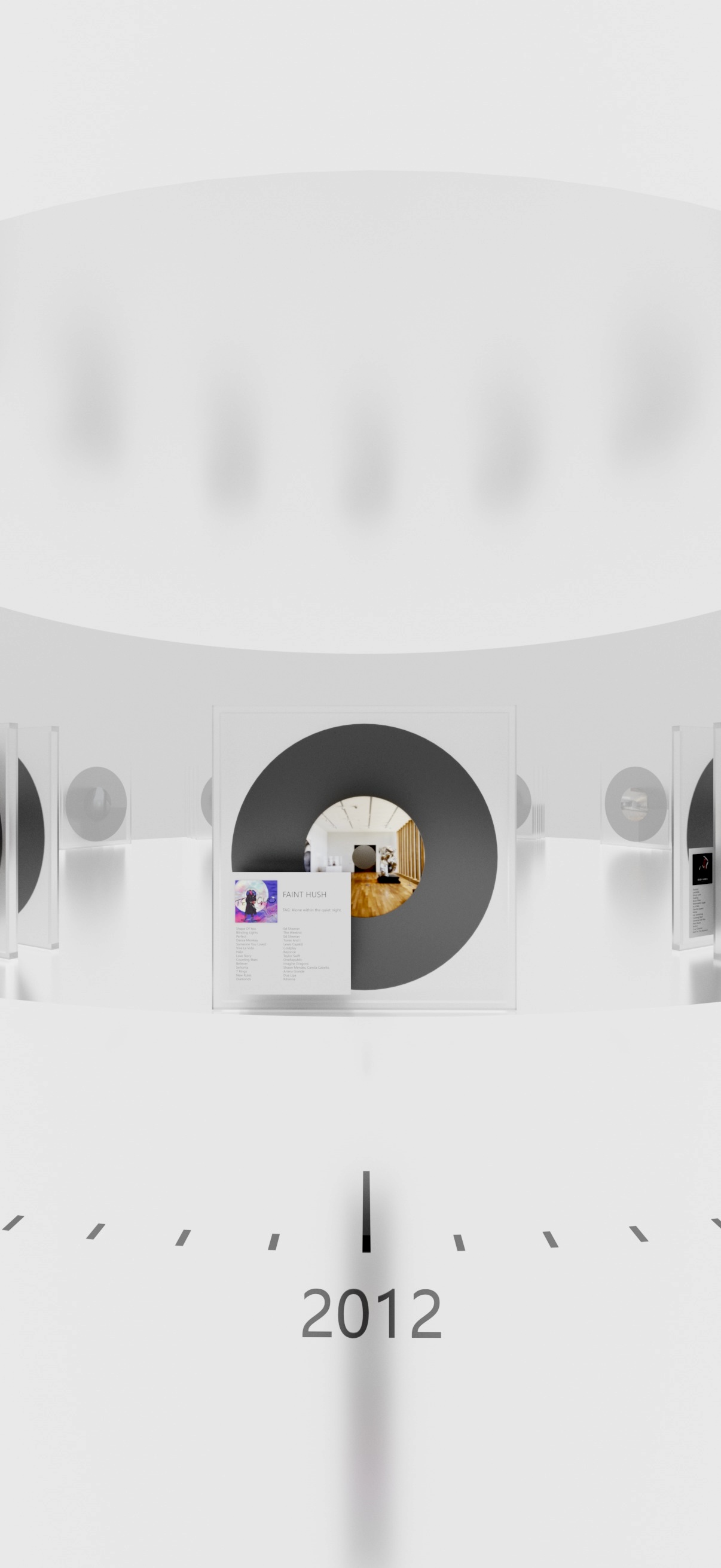Final direction using a circular year timeline and album collection