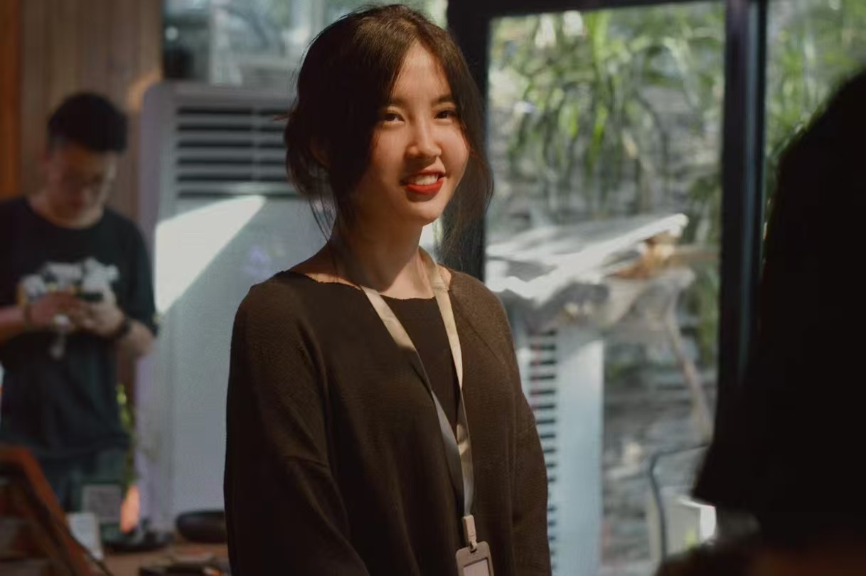 Portrait of Yifang Zhu at a design event