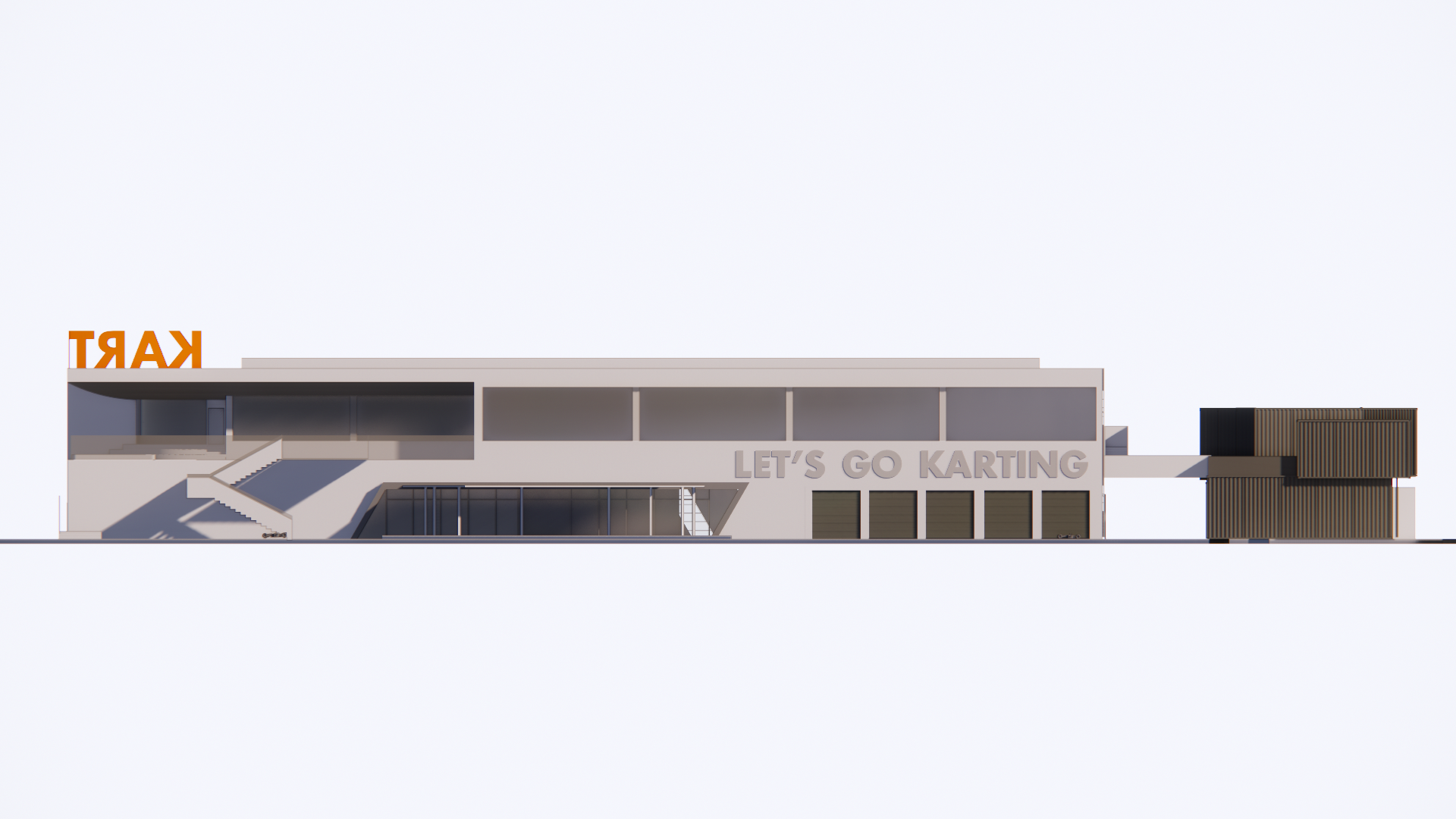 Karting Diamond option south elevation